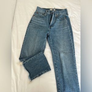 Madewell Perfect Vintage Crop Blue Jeans